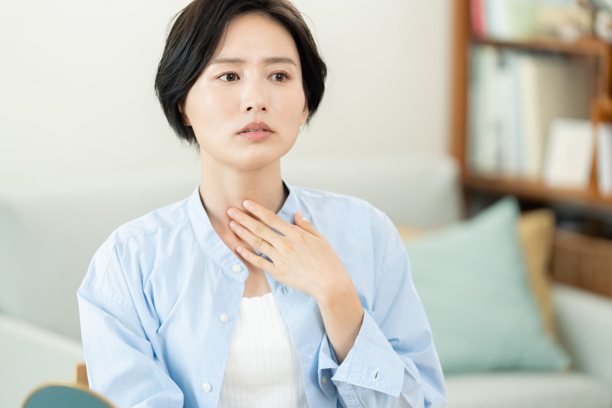 リンパ節の腫れや呼吸困難